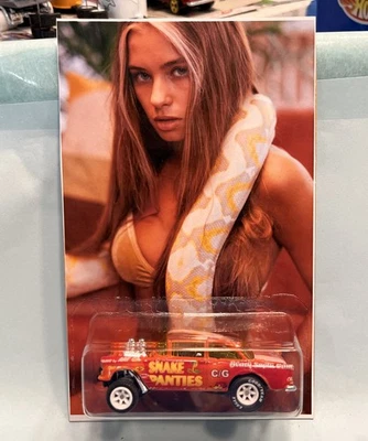 Bragas "PERSONALIZADAS" Hot Wheels 55 Chevy Gasser Snake personalizadas pilotos reales NUEVA CALCOMANÍA Foto 1 de 4