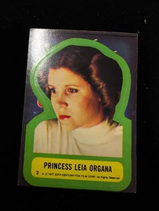 Pegatina Princesa Leia Organa 1977 Topps Star Wars Pegatina #2 - Imagen 1 de 3