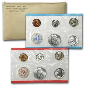 1963 US MINT SET.....Philadelphia & Denver coins...starting bid at 99 cents $$$ - Picture 1 of 3