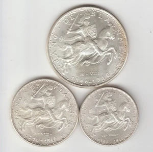 LUSSEMBURGO LUXEMBOURG 20 + 50 + 100 FRANCS ARGENTO 1946 - Imagen 1 de 2