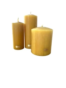 Set 3 candele 100% pura cera d'api/varie misure apicoltore dalla Germania - Foto 1 di 7