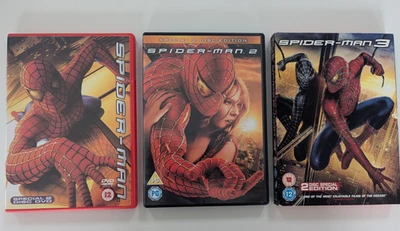 Bundle 3 x Spider-Man 1, 2, 3 Special 2 Disc Editions All Inserts Great Cond DVD - Image 1 of 4