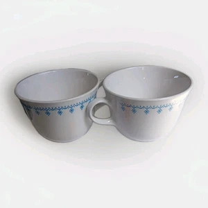 2 tazas de café vintage Corelle Livingware copo de nieve guirnalda azul de Corning, EE. UU. - Imagen 1 de 6