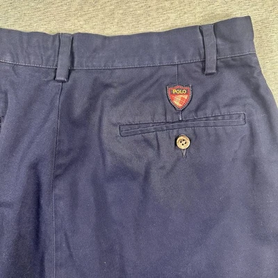 Polo Golf Ralph Lauren Shorts Mens 32 (Fits 30) Blue Classic 8” Pleated Crest - Image 1 of 4