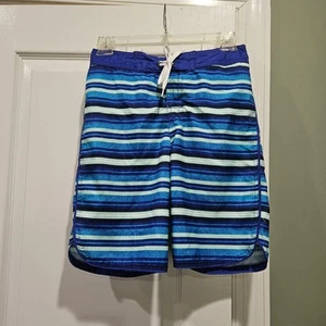 Art Class Boys Blue Striped Swim Boardshorts Size 12 - Picture 1 of 6