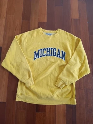 Yellow Steve and Barry's Michigan University Sweatshirt Men's Large - Image 1 of 4