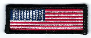 US Flag Banner - 1 x 3 inch Fully Embroidered - BC Patch Cat No C7313 $2.50 - Picture 1 of 1