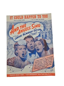 Vintage Sheet Music It Could Happen To You 1944 Burke  Van Heusen Dorothy Lamour - Picture 1 of 5