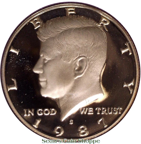 1987 S Kennedy Half 50C Gem Deep Cameo Proof San Francisco Free Shipping! Cover