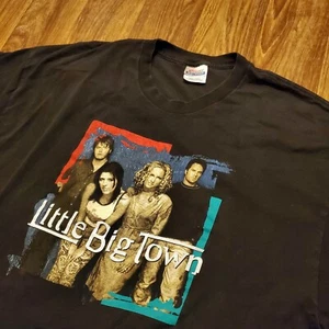 Vintage 90s Little Big Town Shirt Adult 2XL Black Big Logo Country Music - Picture 1 of 7
