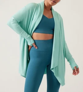 ATHLETA Pranayama Wickeltop, AQUA ÜBERGRÖSSE 1X NEU - Bild 1 von 5