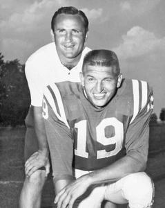 JOHNNY UNITAS and DON SHULA Glossy 8x10 Photo Football Poster Baltimore Colts - Picture 1 of 1