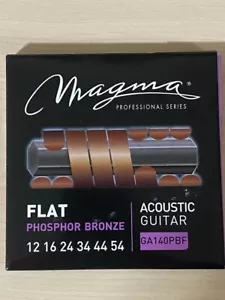 Cuerdas de guitarra acústica planas de bronce fósforo Magma GA140PBF, medianas 12-54 - Imagen 1 de 1