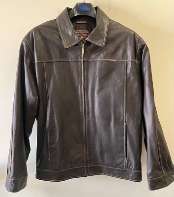 Marlboro Classics - Country & Outdoors - Chaqueta de cuero marrón de colección para hombre - XXL Foto 1 de 4