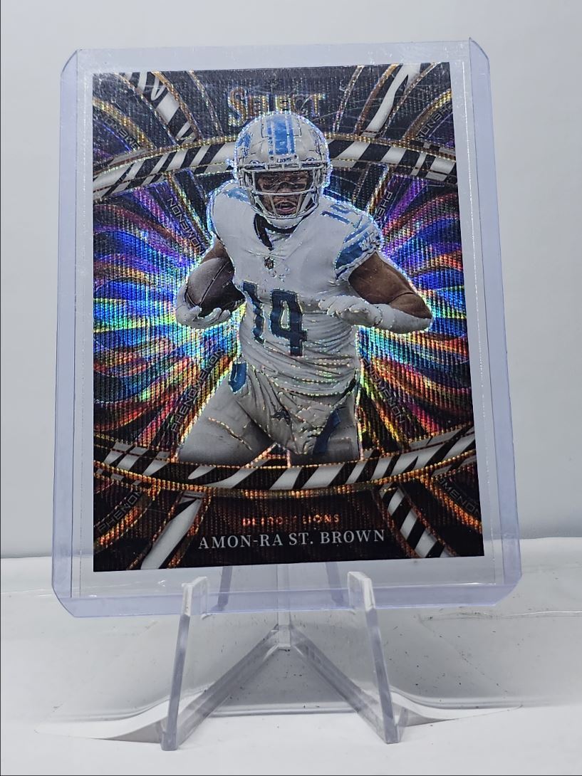 2022 Select Phenomenon Zebra Prizm Lions Amon-Ra St. Brown WHC713