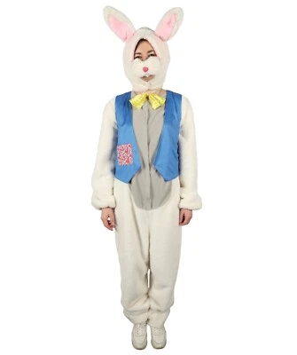 HPO Adult/Teen Unisex Fence Blue Eastern Bunny Costume Set, - Image 1 of 4