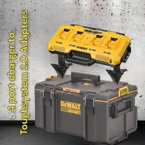 DeWalt 4-Port Charger to TOUGHSYSTEM 2.0 Adapter, Secure Tool Connection. - Picture 1 of 1