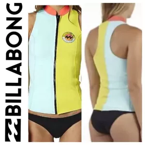 BNWT BILLABONG SALTY DAZE WETSUIT JACKET VEST (AU 6/ US 2) OFF BLACK RRP $99.99 - Picture 1 of 5