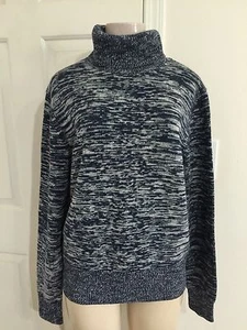MARC BY Marc Jacobs Rollkragenpullover 100% Wolle blau & grau, Größe XL - Bild 1 von 5