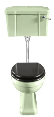 TRTC Art Deco Green Low Level Toilet Traditional Victorian Edwardian - Image 1 of 3