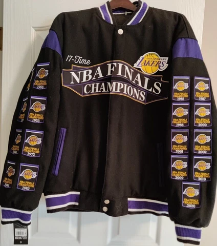 Lakers championship XL banner wool jacket, new with tags, reversible Cover