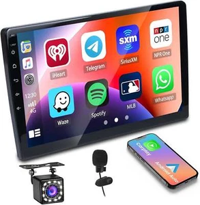 Radio de coche Hikity de 9 pulgadas estéreo doble din pantalla táctil Q3541 - Imagen 1 de 4