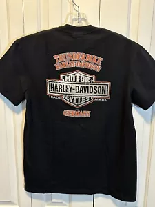 VTG Harley Davidson Motorcycles Germany Graphic T Shirt Large Shield 2009 NEW - Picture 1 of 10