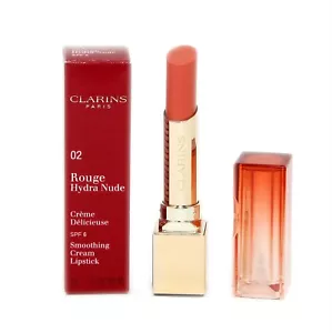 CLARINS ROUGE HYDRA NUDE SMOOTHING CREAM LIPSTICK SPF 6 3G #02 - NUDE CORAL - Picture 1 of 1
