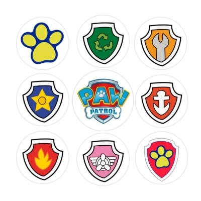 108 etiquetas Paw Patrol Hershey Kiss - Sellos - Golosinas para el aula - Favores de cumpleaños Foto 1 de 4