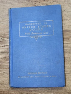 Handbook Of United States Coins - 'Blue book' - Second 2nd Edition 1942 AOK - Picture 1 of 7