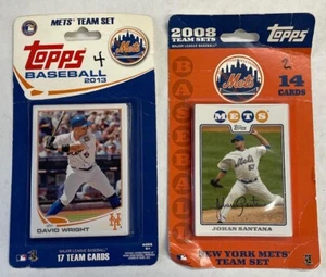 UNOPENED MLB 2008 & 2013 Topps Baseball NEW YORK METS TEAM CARD SET - Picture 1 of 2