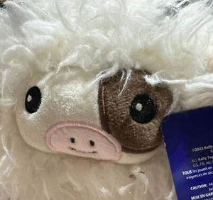 KELLYTOY Furry White Brown Plush Toy Sparkle Horn  Feet RARE Mermaid Cow - Picture 1 of 13