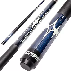 BLUE 58" 2-Piece Canadian Maple Billiard Pool Cue Stick, House Bar Cue (18-21oz) - Picture 1 of 29
