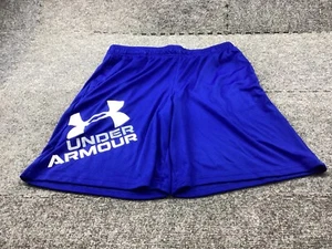 Under Armour Shorts Boys XL Blue Loose HeatGear Pockets Basketball Jogging - Picture 1 of 9
