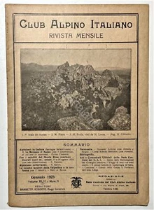 Rivista Mensile - Club Alpino Italiano N. 1 - 1923 - Foto 1 di 2