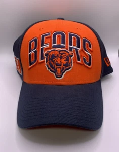 Chicago Bears Hat New Era Blue Orange Small/Medium New Era 39Thirty NFL Cap - Picture 1 of 5