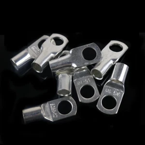 10/5PCS 35mm² Lug Ring Connectors Bare Copper Electrical Wire Terminals Kit - Picture 1 of 6