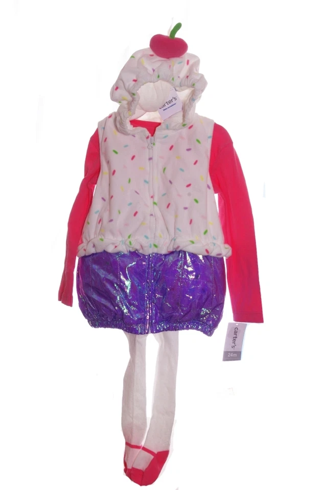 Baby Girls Carters CUPCAKE Halloween Purim Costume  3 6 9 12 18 24 Months NEW - Image 1 of 2