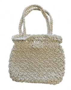 Vintage Bobbie Jerome Made in Italy Ivory Crochet Purse Wedding Party Communion - Picture 1 of 8