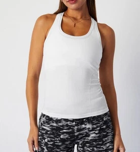 Fabletics Women's Feather Tech Racerback Tank Size S White NWT - Picture 1 of 5