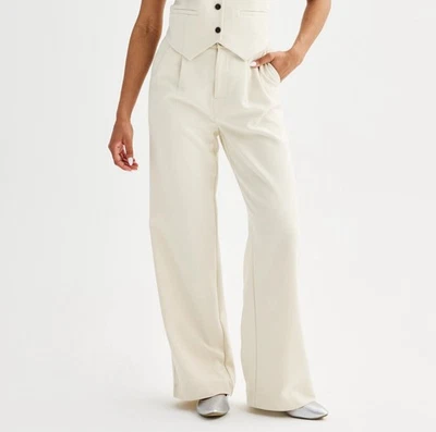 SO женщин высоты широкие брюки в кости Sz L новый с Ярлыками - Изображение 1 из 4