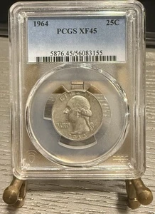 1964 Washington Quarter-PCGS XF45 - Picture 1 of 2