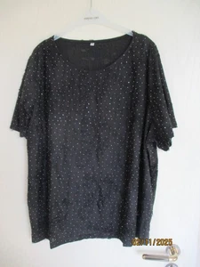 Shirt, Gr. 54, schwarz mit Glitzersteinchen, ein Hingucker - Bild 1 von 3