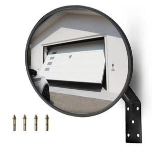8 Inch Convex Mirror Outdoor with Adjustable Wall Fixing Bracket,Blindspot Tr... - Picture 1 of 6