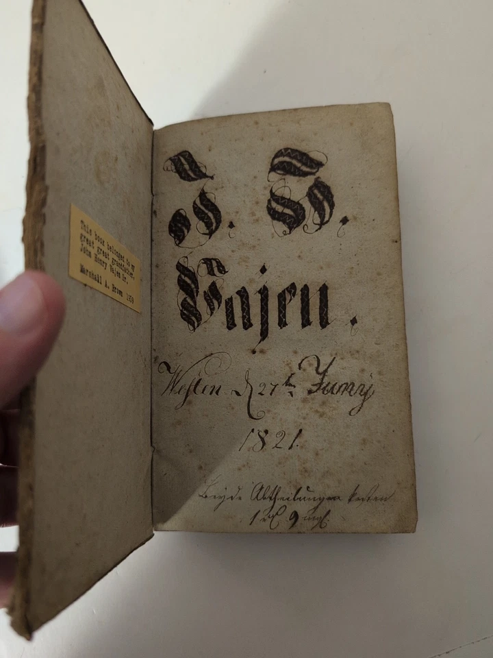 Rare 1820 German Ethnology Book By Wilhelm Bolger Travel And Genealogy Foto 1 de 4