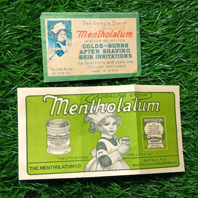 Vintage Antique Mentholatum Company Medical Sample Size Envelope Advertising - Image 1 of 4