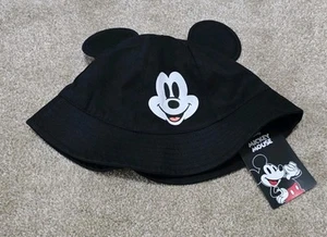 Brand New w/ Tags Disney 2025 Mickey Mouse Logo Bucket Hat, Black Ears NWT Adult - Picture 1 of 3