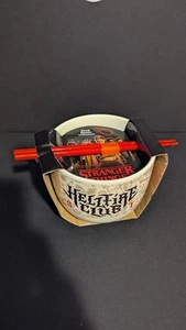 Stranger Things Hellfire Club Ramen Soup Bowl With Spoon & Chopsticks - Picture 1 of 5