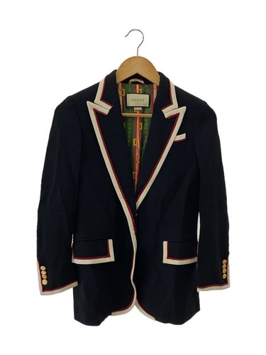 Giacca sartoriale Gucci Peak Lapel modello fodera catena blu navy taglia 38 #EF AAA