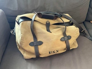 Filson Rugged Twill Small Duffle Bag Tan Made in USA with Shoulder Strap - Bild 1 von 9